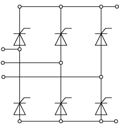 Схема трехфазного выпрямительного моста